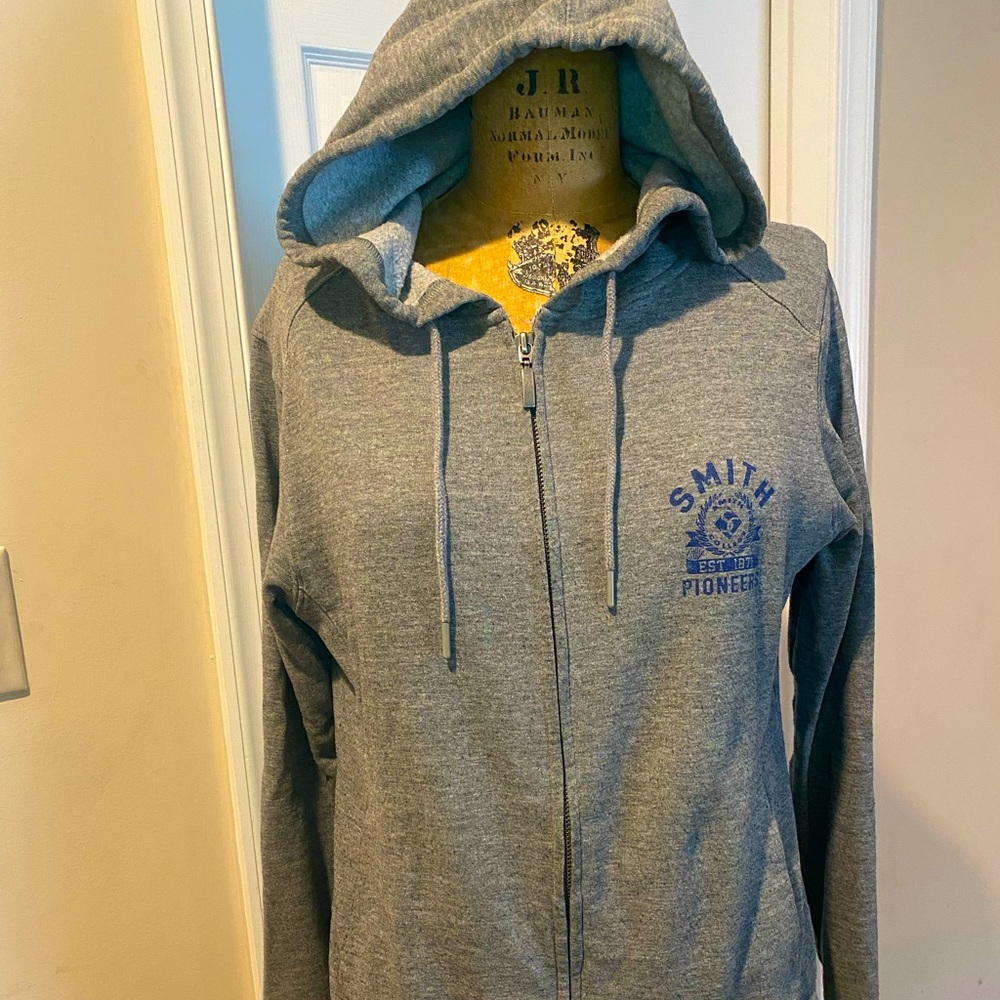 Smith College Jansport Grey Zip-Up Hoodie Size M